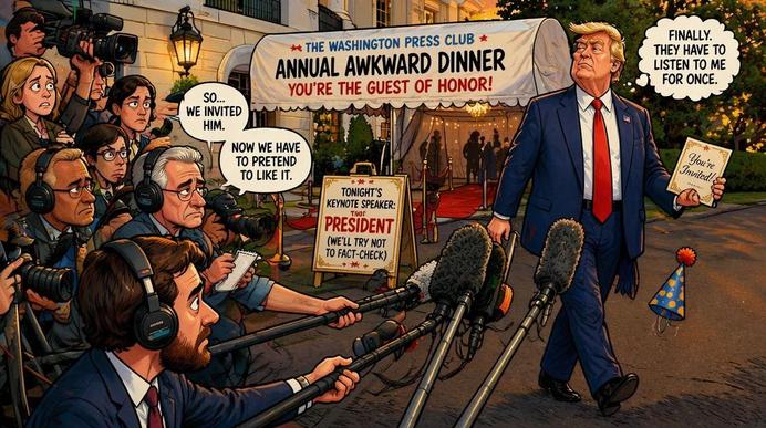 President Who Called Press 'Enemies' Accepts Invitation to Their Party