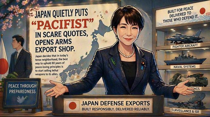 Japan Quietly Puts 'Pacifist' in Scare Quotes, Opens Arms Export Shop