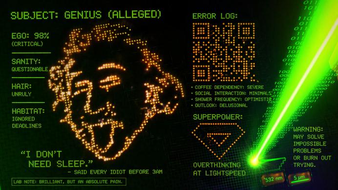 Scientists Sculpt Einstein Onto a Crystal Using Only Light, Because Why Not?